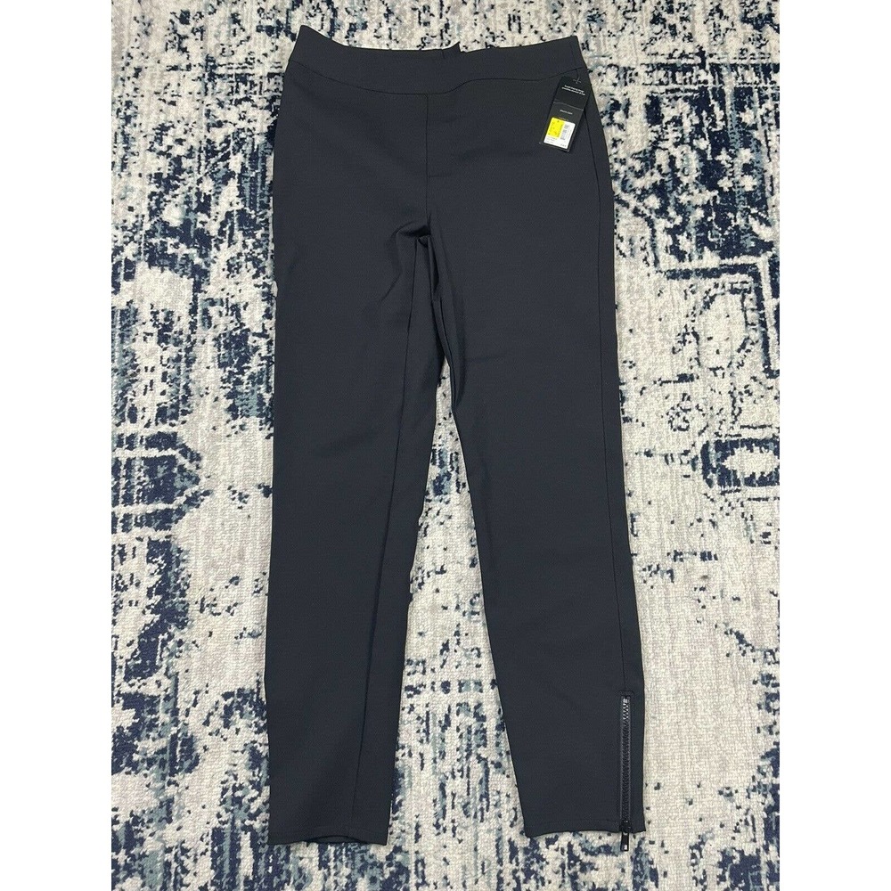 Spanx Side Zip Skinny Black Dress Pants Back Zipper Womens Size 6